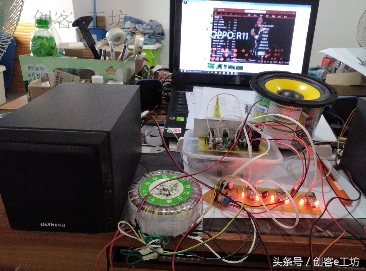 diy功放和品牌功放,重低音音箱制作过程