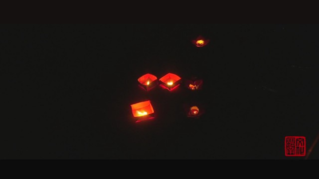 独特民俗黄河灯,岔峪放河灯的传说