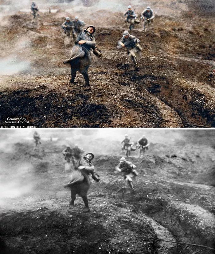 毫无ps痕迹的珍贵老照片,彩照变黑白老照片