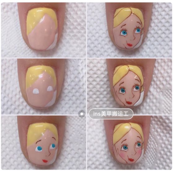 美甲款式图片ins中长款裸色系渐变,好看的美甲ins推荐