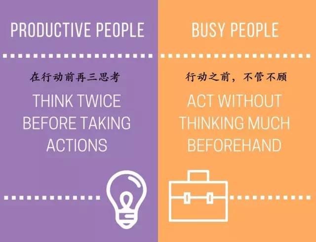 瞎忙和高效只需15张图,一张图看懂高效和瞎忙