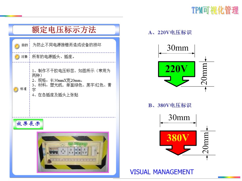 可视化目视化安全标准化标识牌,目视化管理信息