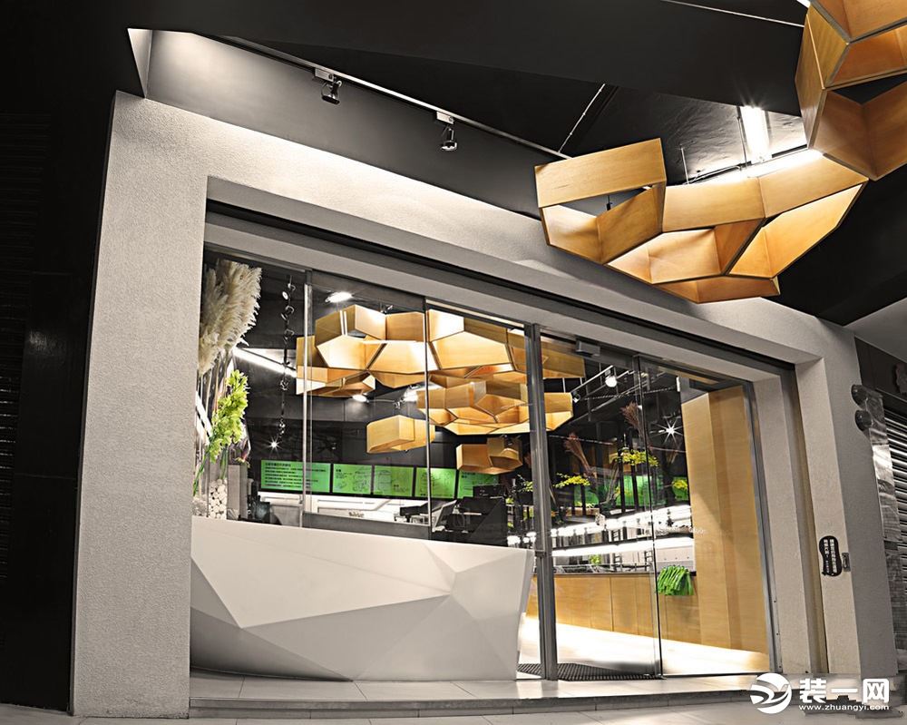 餐馆门面设计装修效果图,饭店装修门面效果图大全