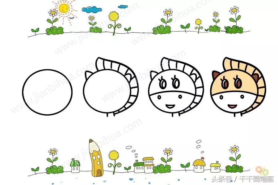 儿童简单动物简笔画大全,怎么画动物唱歌的模样简笔画