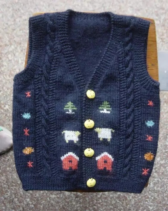 儿童小马甲的编织视频,2022年最流行的毛线马甲编织教程