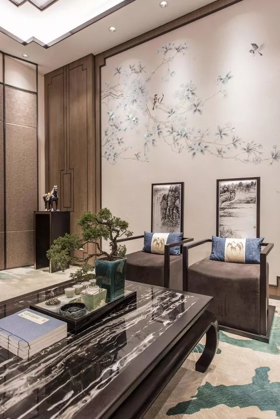 30款新中式背景墙设计案例欣赏,复古背景墙素材大全