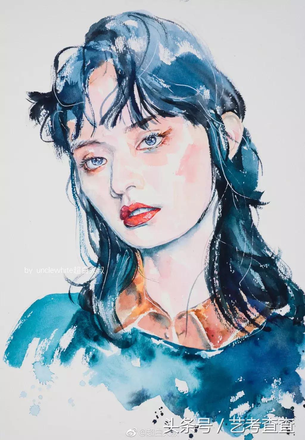 非常简单的水彩人物画法,简单的水彩小插画