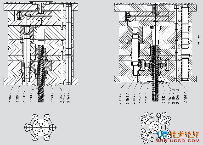 卸螺纹模具的原理,脱螺纹模具设计原理