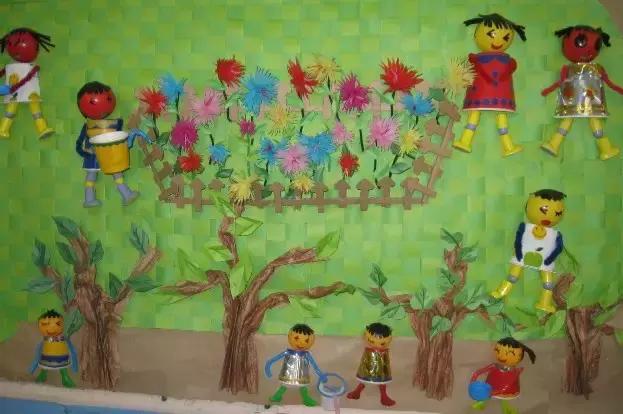 幼儿园教室环创手工布置墙面,幼儿园墙面布置手工