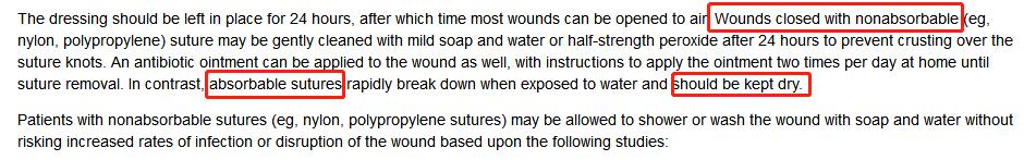 权威研究结果显示：手术后，很可能不等伤口拆线，就可以洗澡了