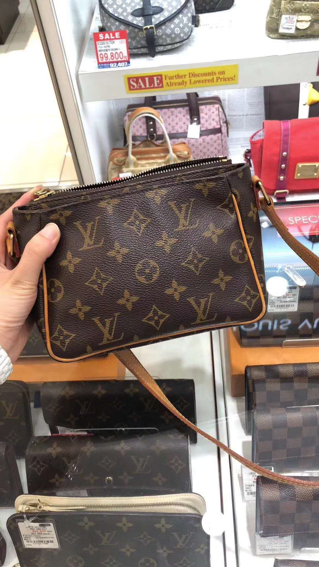 redfacevintage中古店lv,现货中古vintagelv老花小号牛角包