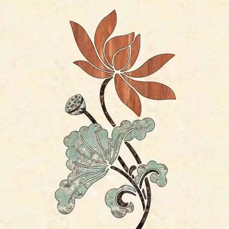 大理石水刀拼花客厅效果图,让人惊艳的水刀拼花图集