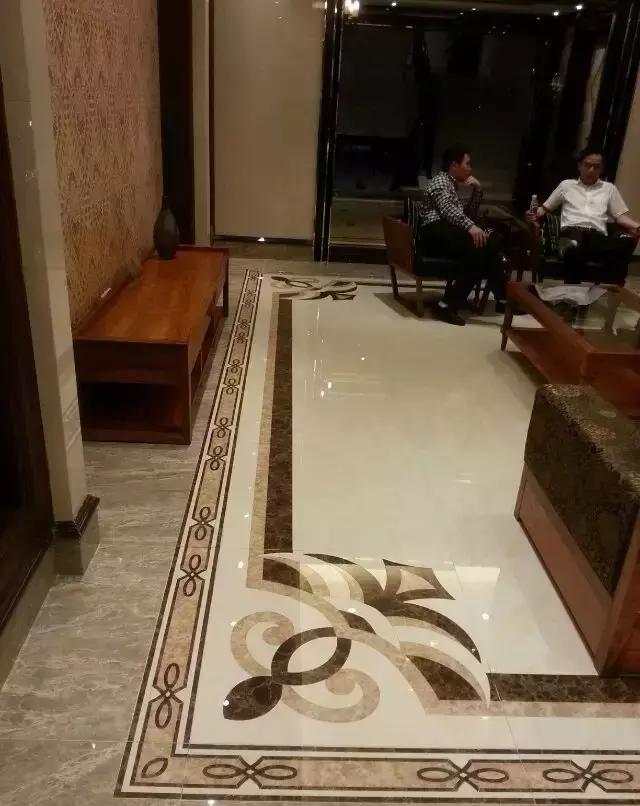 大理石水刀拼花客厅效果图,让人惊艳的水刀拼花图集