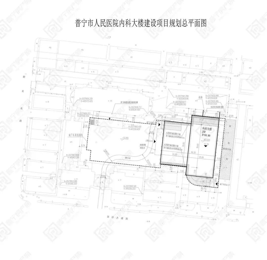 普宁市人民医院扩建项目,普宁人民医院平面图