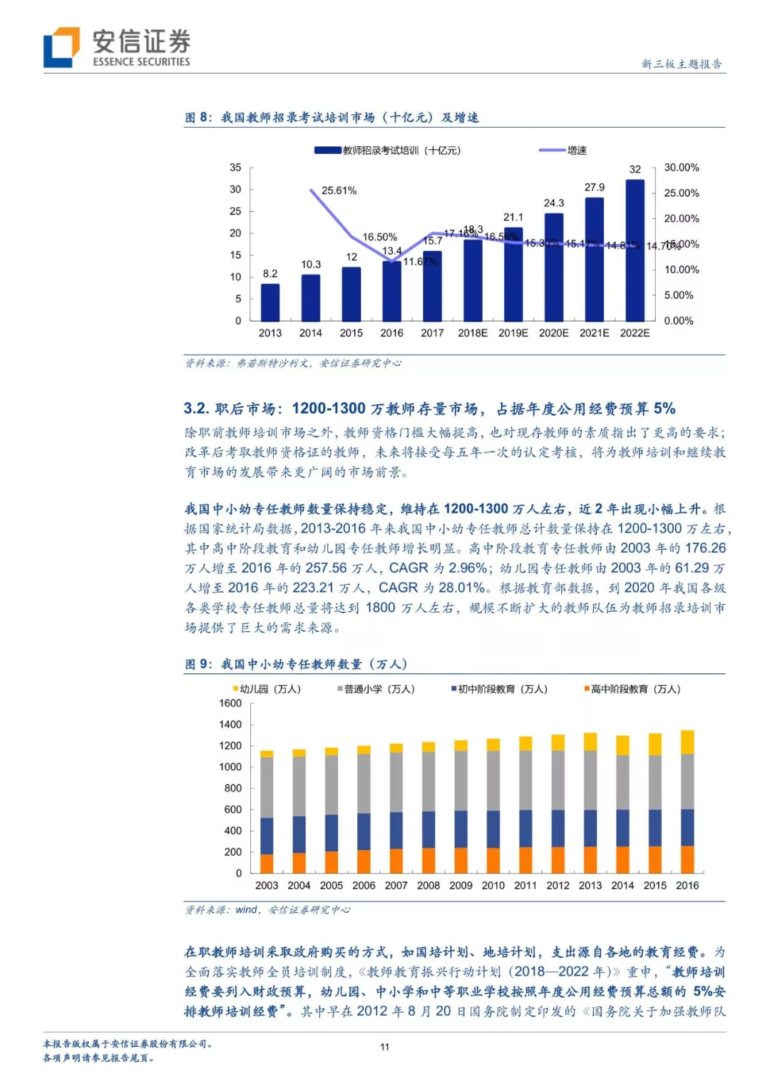 九月，敬师者！——安信新三板教师培训细分赛道专题研究报告「诸海滨团队」