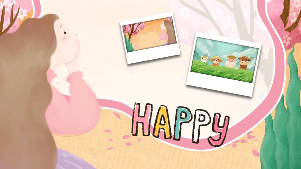 可爱卡通ppt模板一套下载,创意绘画课件ppt免费