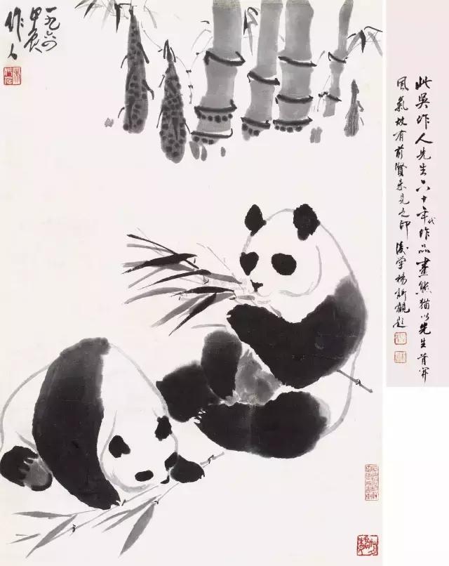 画家吴作人画骆驼,画家吴作人熊猫作品