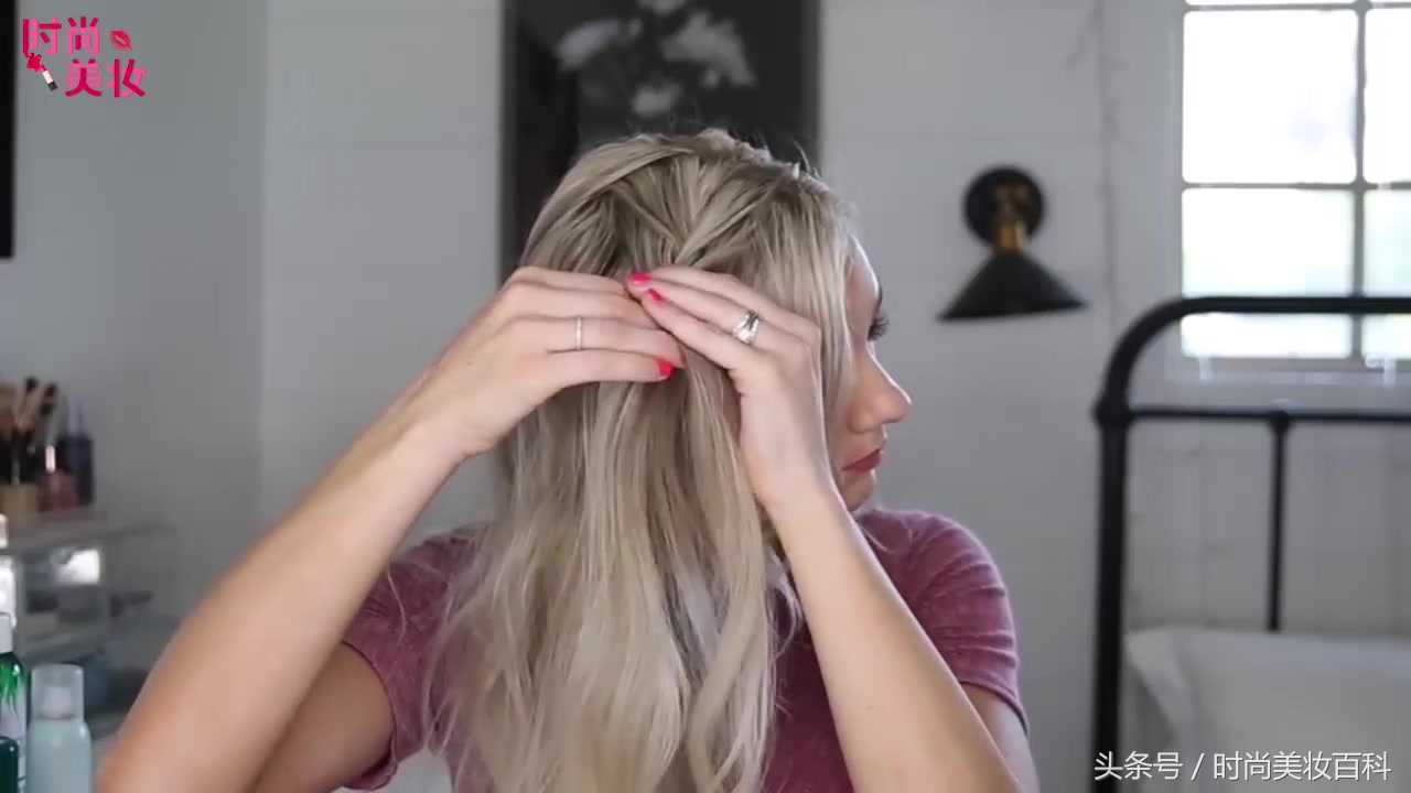 法式刘海麻花辫怎么扎好看,盘发教程之复古法式麻花辫