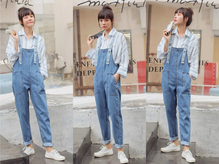 有垂直感的哈伦裤怎么搭配上衣,小个子九分哈伦裤今年最流行的