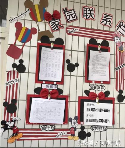 幼儿园家园联系栏布置米奇,幼儿园大班家园栏创意布置北欧风