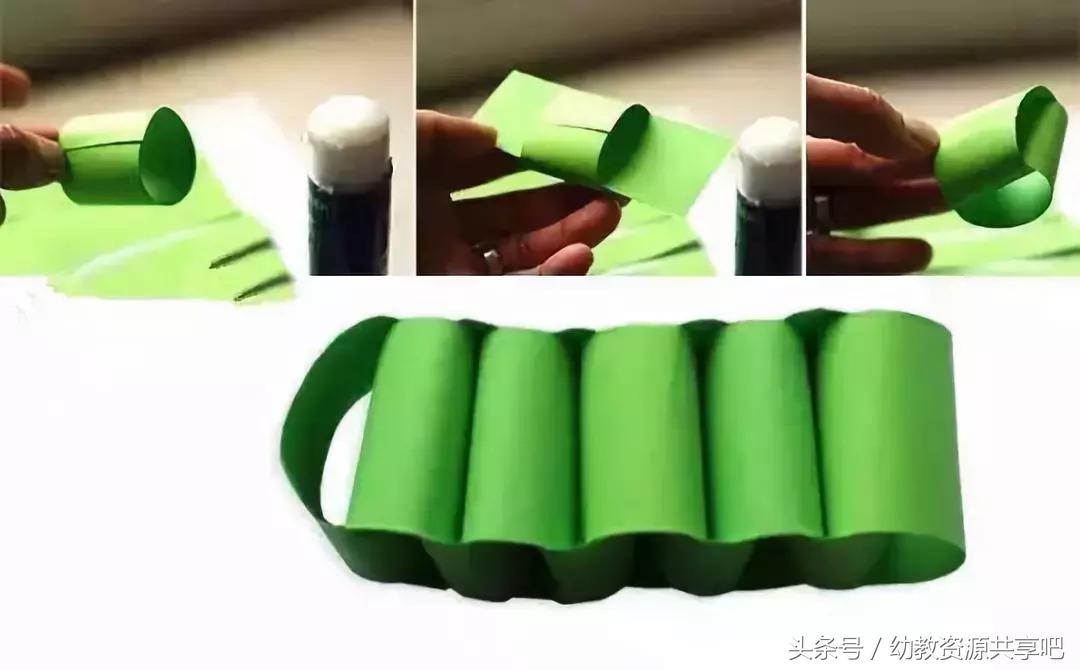 用彩色纸条制作手工卡纸,超简单卡纸手工特别好看