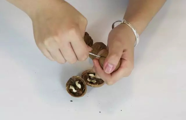 核桃打下来不开用啥办法,核桃打不开夹子