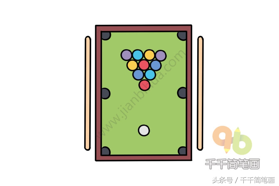 球类简笔画体育项目,球类运动简笔画简单又好看