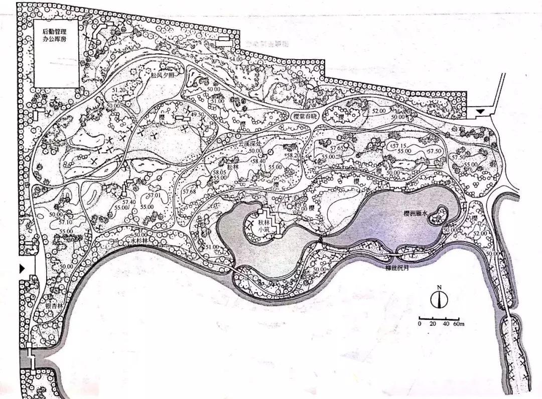 南北方园林设计图,苏式园林平面图