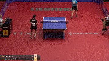 霍婷婷直板打法视频,国内打直板生胶最好的女选手之一