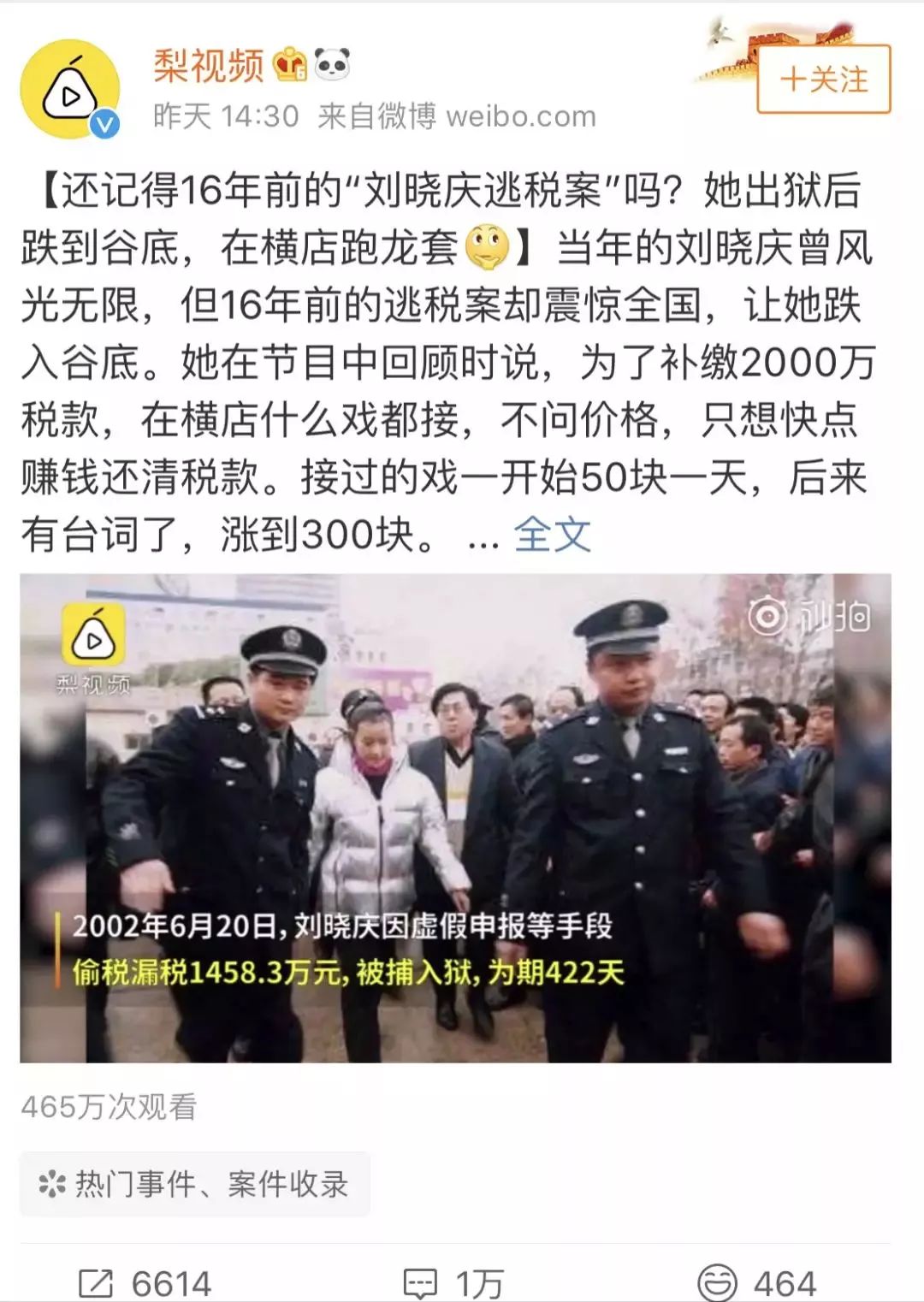 刘晓庆对范冰冰逃税事件看法,为什么刘晓庆偷税要坐牢