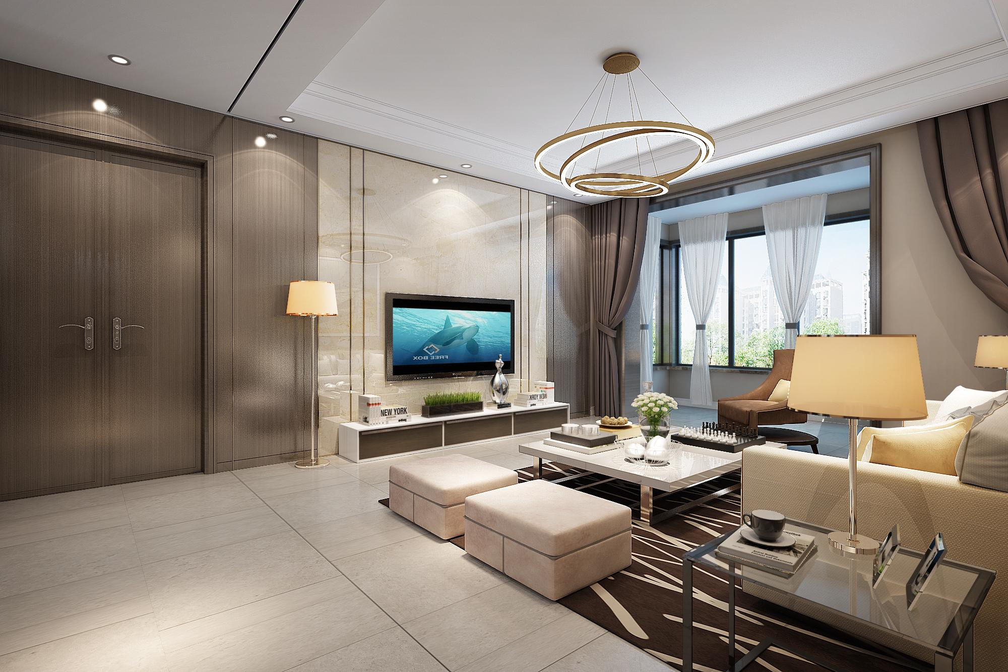 西安套内110平米四室两厅装修简约,西安装修房子现代简约轻奢130平方