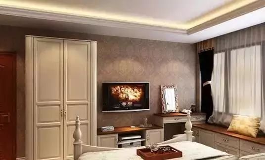 小户型榻榻米书桌衣柜一体轻奢,小户型书桌柜一体