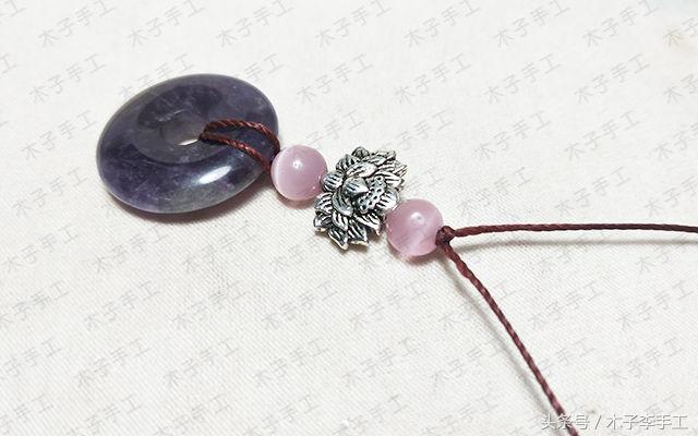 钥匙挂绳编织教程加银平安扣,怎么编织平安扣挂绳