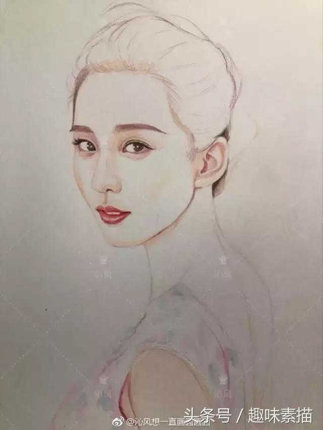 赵丽颖彩铅手绘清晰,赵丽颖彩铅画教程简单