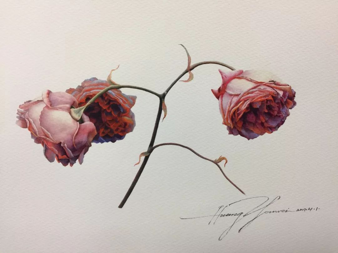 情人节用丙烯画画,情人节教我们画玫瑰