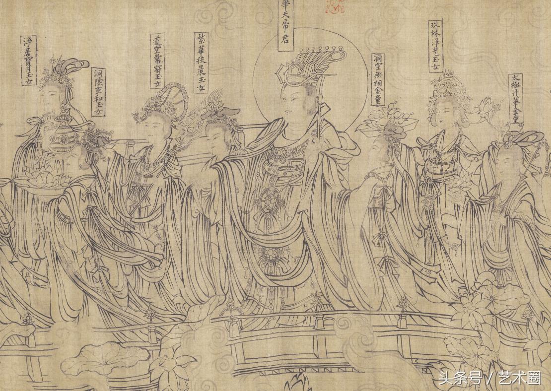 汉桥话画：武宗元《朝元仙仗图》宋代最高成就的白描作品