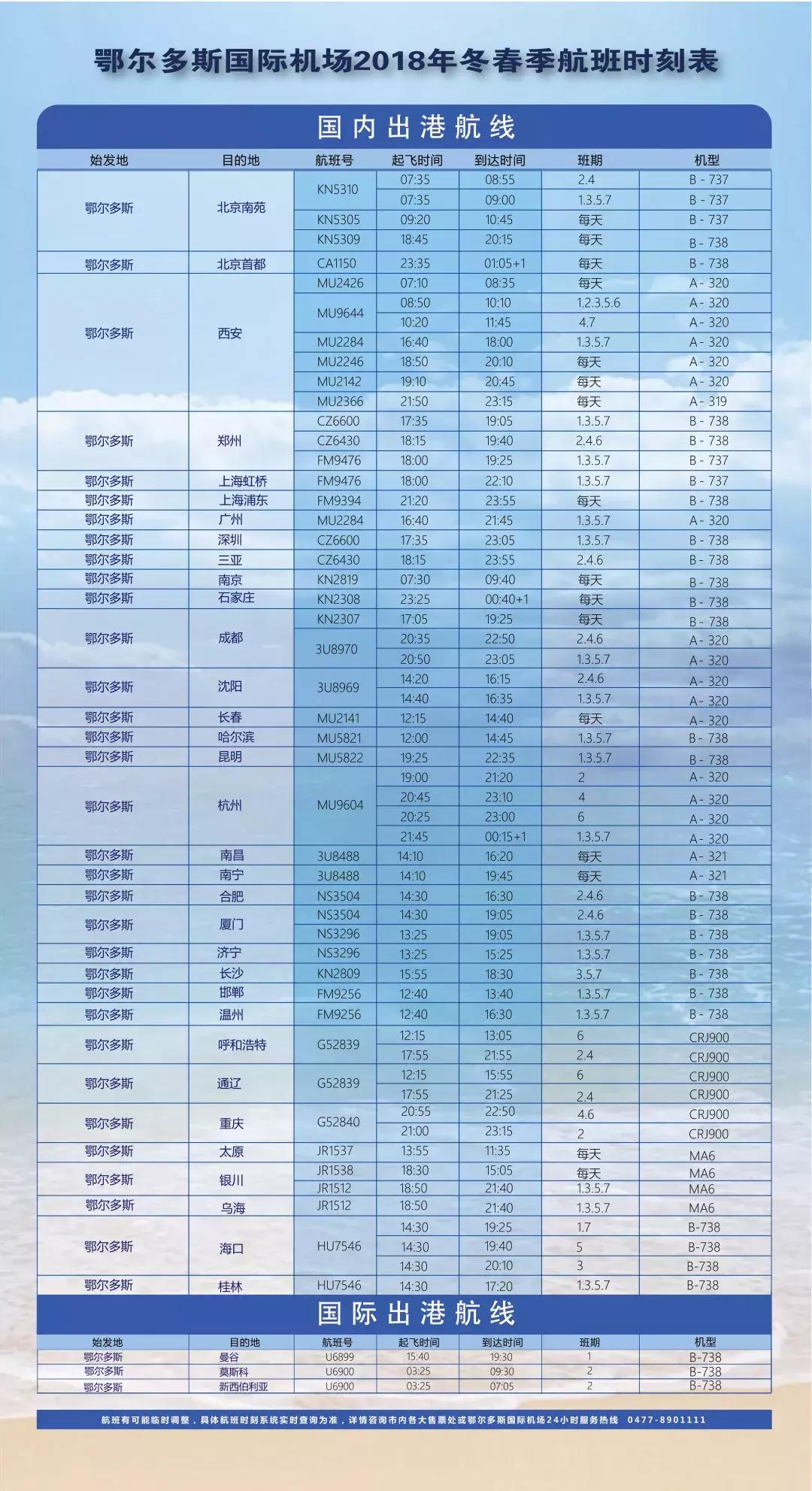 新航班航线,新航班时刻表