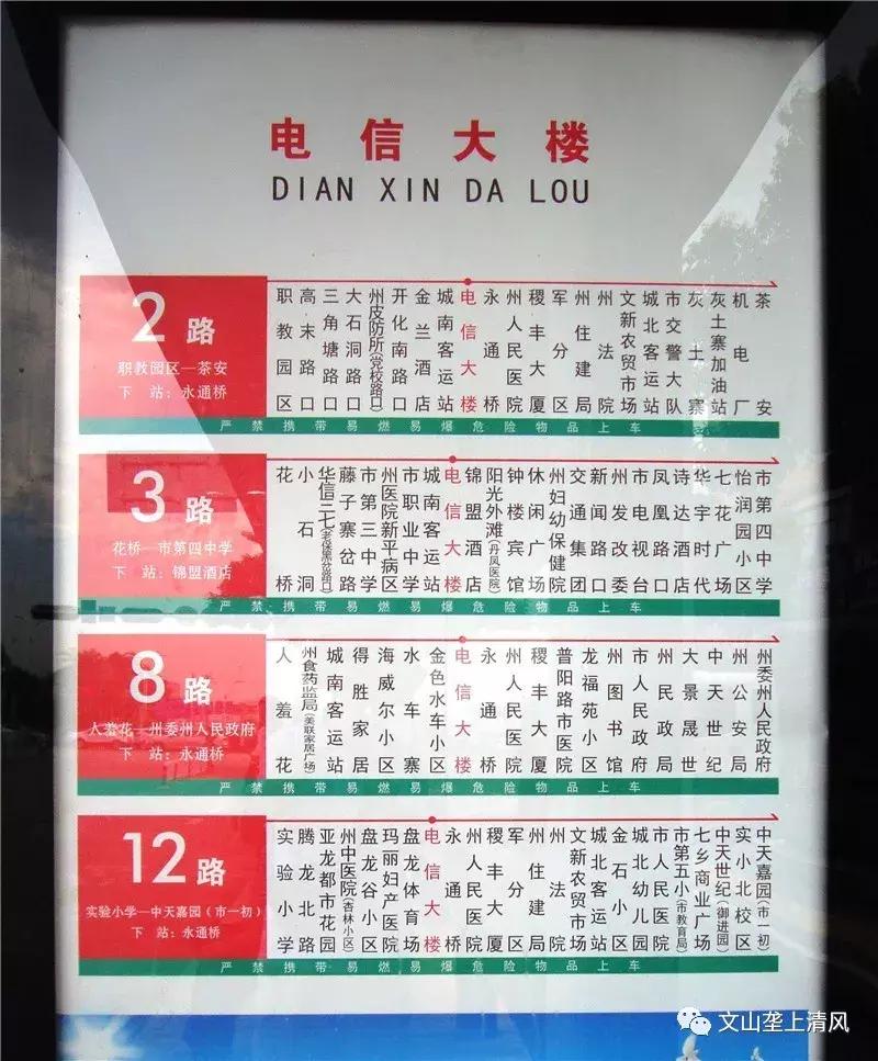 只需记住五张图，坐完文山所有公交车不用愁