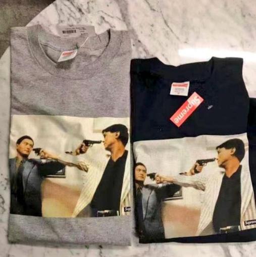 周润发鼎盛时期九零年代,潮牌短袖t恤周润发