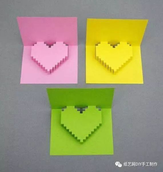 立体贺卡贴纸拼贴,平面贺卡变立体