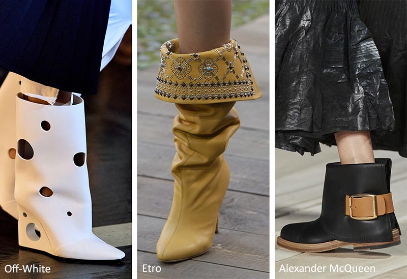 复古风女鞋爆款2022新款中靴,2022年流行的女鞋靴子