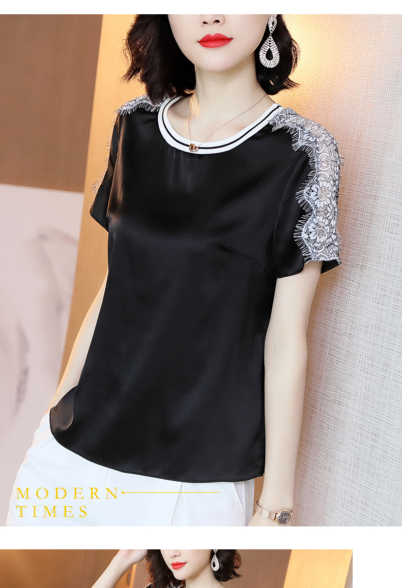 真丝T生出一股闲看花开花落、云卷云舒的放松之感，越穿越爱