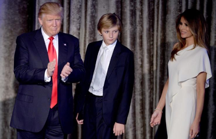 特朗普小儿子身高2米,才15岁已有小肚腩,有钱有颜的人生真任性