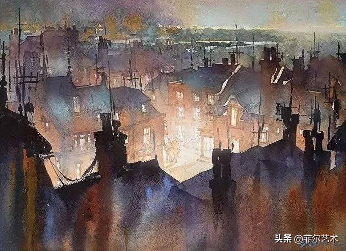 水彩意境图片欣赏,水彩颜色丰富