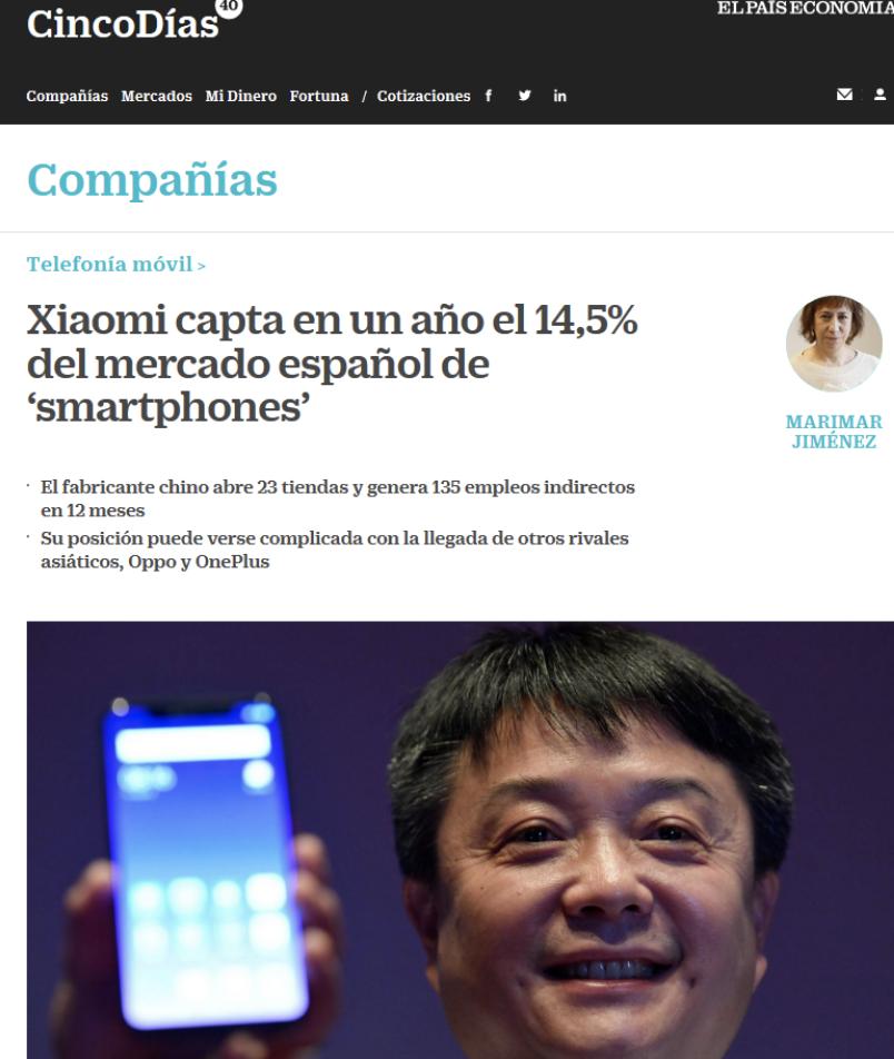 小米已经成为人见人爱的品牌了，在西班牙市场一周年就市场开了花