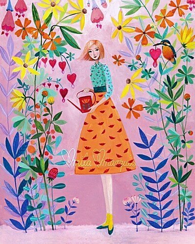 插画设计卧室墙面插画,创意插画素材墙绘