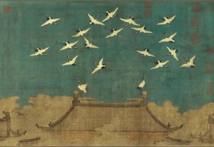 瑞鹤图听琴图,瑞鹤图流传的经历