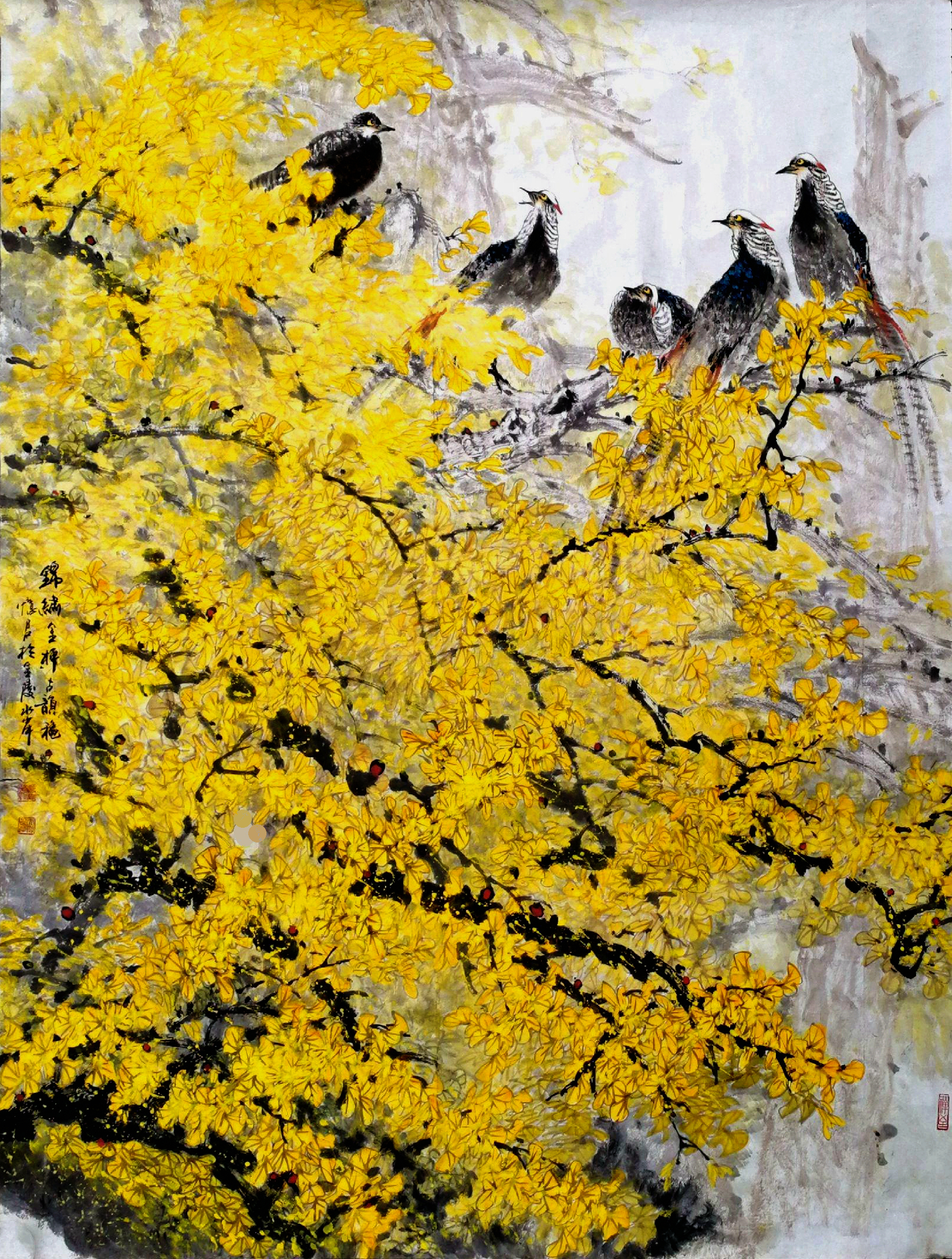 忆君银杏作品欣赏,忆君银杏画