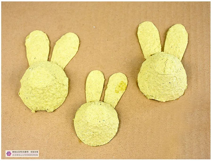 小学生变废为宝的手工画,儿童画创意画可爱的小兔子