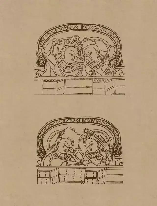 敦煌画线稿描摹,敦煌壁画白描勾线教程